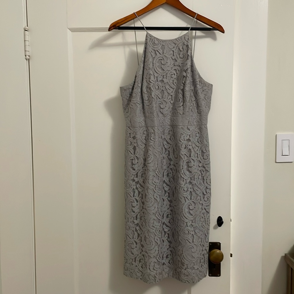 J. CREW Lydia sheathGrey lace dress size 8